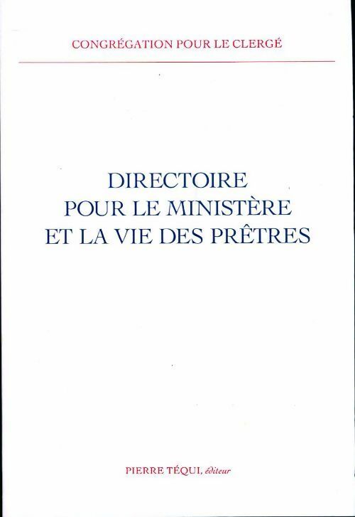 Livrenpoche : Directoire pour le ministère et la vie des prêtres - Inconnu - Livre