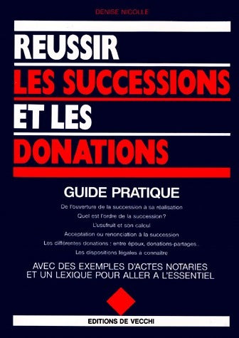 Livrenpoche : Réussir les successions et les donations - Denise Nicolle - Livre
