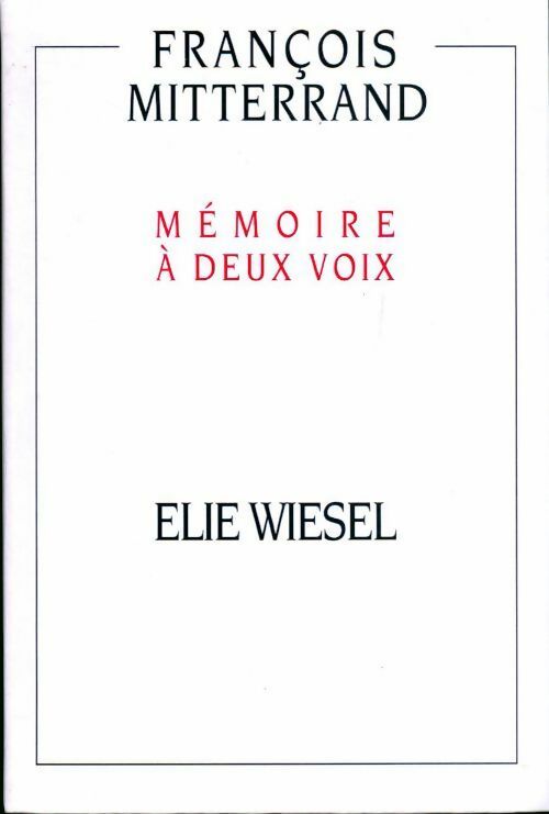 Livrenpoche : Mémoire à deux voix - François Mitterrand - Livre
