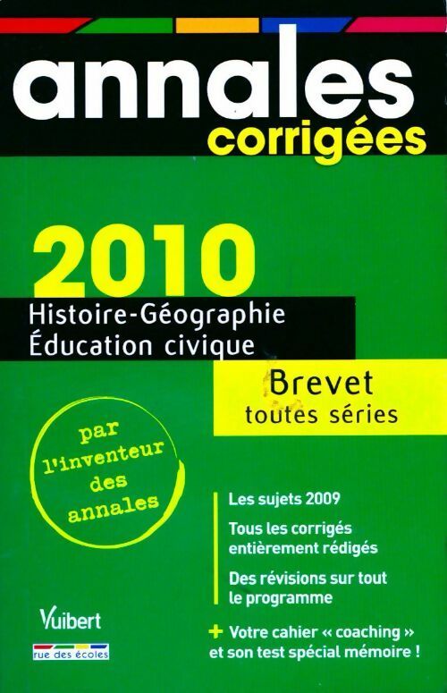 Livrenpoche : Histoire-géographie, Education civique brevet toutes séries 2010 - judith Bertrand - Livre