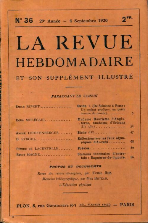 Livrenpoche : La revue hebdomadaire 29e année n°36 - Collectif - Livre