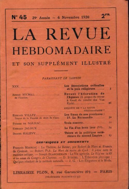 Livrenpoche : La revue hebdomadaire 29e année n°45 - Collectif - Livre
