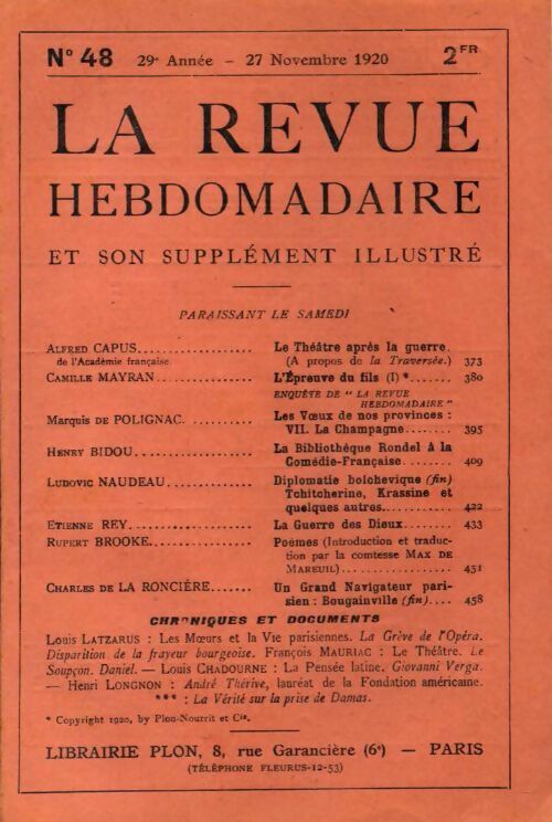 Livrenpoche : La revue hebdomadaire 29e année n°48 - Collectif - Livre