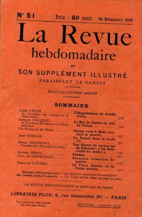 Livrenpoche : La revue hebdomadaire 24e année n°51 - Collectif - Livre