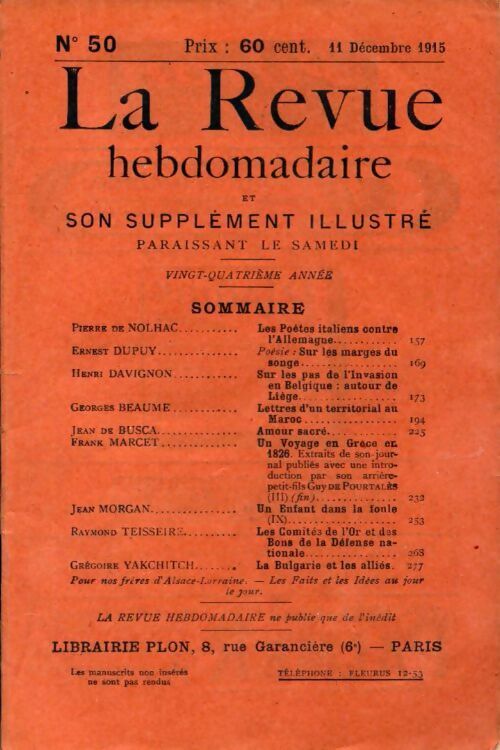Livrenpoche : La revue hebdomadaire 24e année n°50 - Collectif - Livre