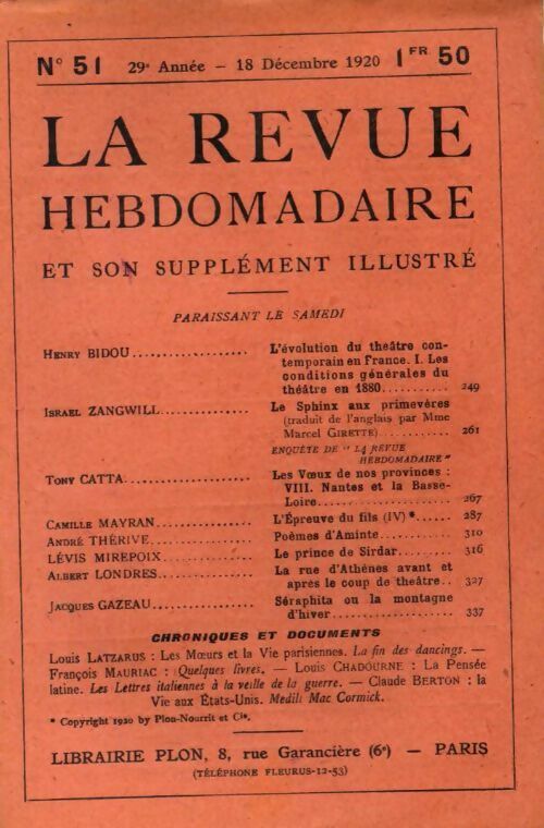 Livrenpoche : La revue hebdomadaire 29e année n°51 - Collectif - Livre