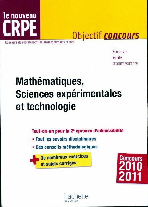 Mathématiques sciences expérimentales et technologie - Collectif -  Objectif Concours Enseignement - Livre