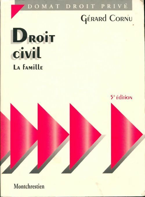 Livrenpoche : Droit civil. La famille - Gérard Cornu - Livre