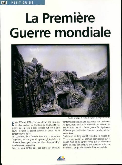 Livrenpoche : La première guerre mondiale - Jean-Marie Polèse - Livre