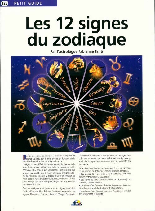 Livrenpoche : Les 12 signes du zodiaque - Fabienne Tanti - Livre
