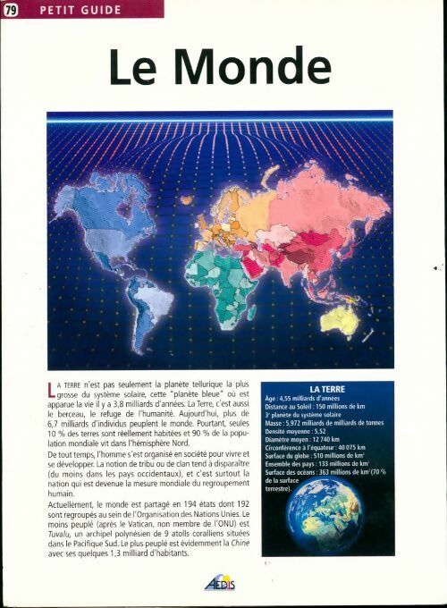 Livrenpoche : Le Monde - Henri Medori - Livre