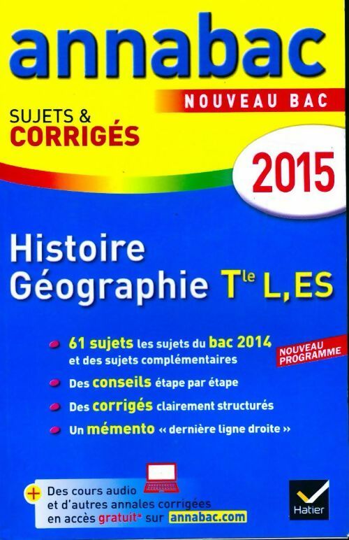 Livrenpoche : Histoire-géographie Terminales L, ES. Sujets et corrigés 2015 - Christophe Clavel - Livre