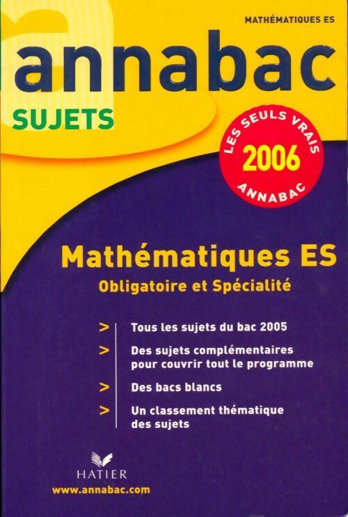 Livrenpoche : Mathématiques ES. Sujets. 2006 - Richard Bréhéret - Livre