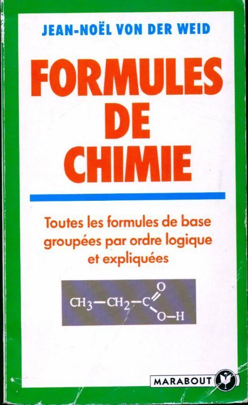 Formules de chimie - J.N. Von der Weid - Livre