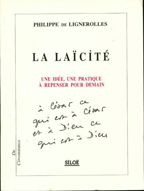Livrenpoche : La laïcite - Philippe De Lignerolles - Livre