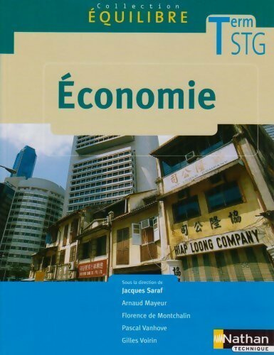 Livrenpoche : Economie Terminale STG - Jacques Saraf - Livre
