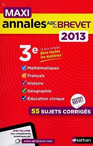 Livrenpoche : Annales corrigées du brevet 2013 - Collectif - Livre