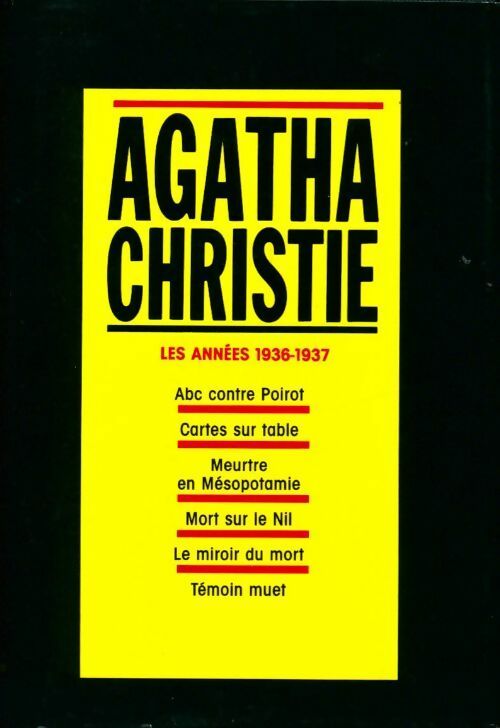 Livrenpoche : Les années 1936-1937 - Agatha Christie - Livre