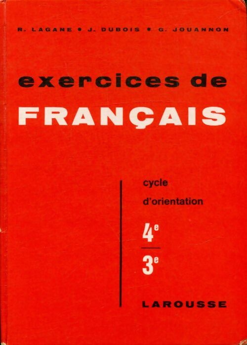 Livrenpoche : Exercices de francais- cycle d orientation 4e et 3e - Collectif - Livre