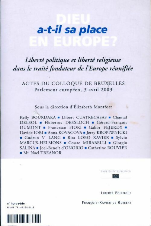 Livrenpoche : Dieu a-t-il sa place en Europe - Collectif - Livre
