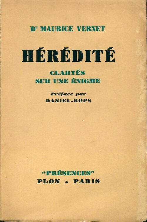 Livrenpoche : Hérédité. Clartés sur une énigme - Maurice Vernet - Livre