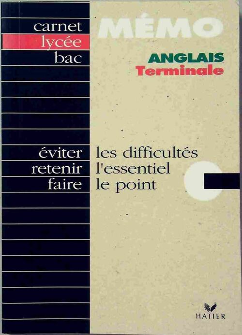 Livrenpoche : Anglais terminale - Nicole Nemni-Nataf - Livre