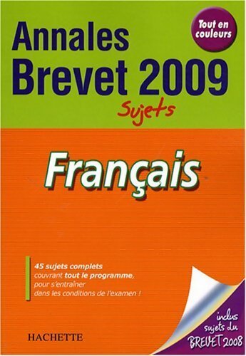 Français brevet sujets 2009 - Brigitte Réauté -  Annales - Livre