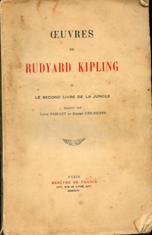 Livrenpoche : Oeuvres Tome II - Rudyard Kipling - Livre