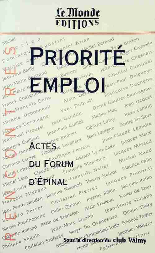 Livrenpoche : Priorité emploi - Collectif - Livre