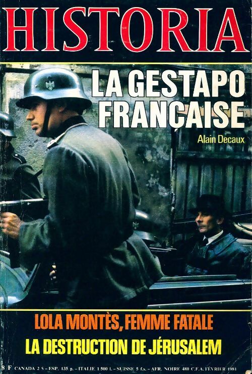 Livrenpoche : Historia n°411 : La gestapo française - Collectif - Livre
