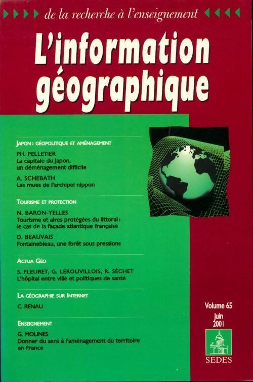Livrenpoche : L'information géographique n°65 - Collectif - Livre