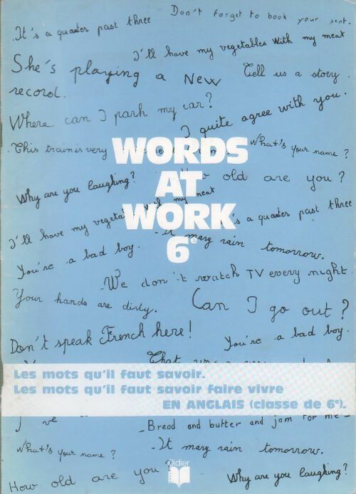 Words at work 6e - Jean Cureau -  Didier GF - Livre