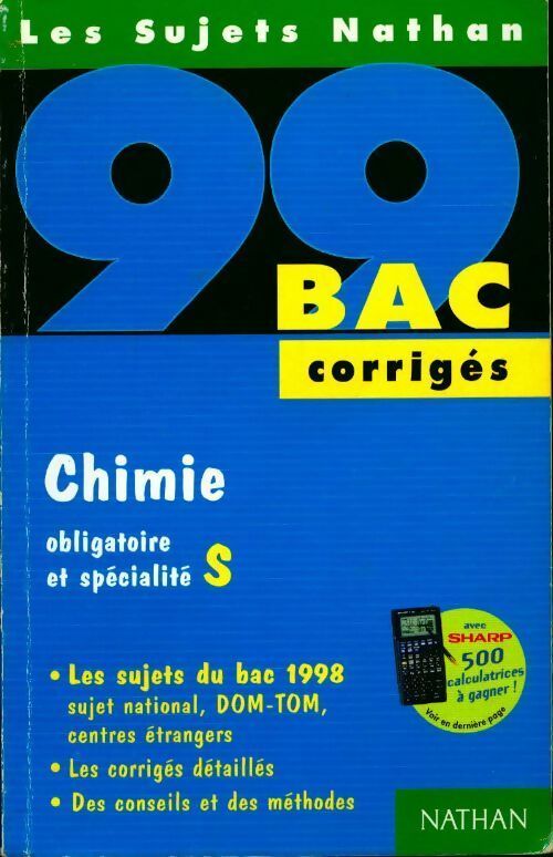 Livrenpoche : Chimie Terminale S corrigés 1999 - Christine Trabado - Livre