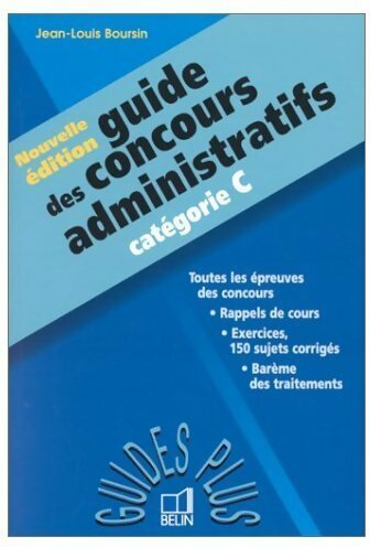 Livrenpoche : Guide des concours administratifs Catégorie C - Jean-Louis Boursin - Livre