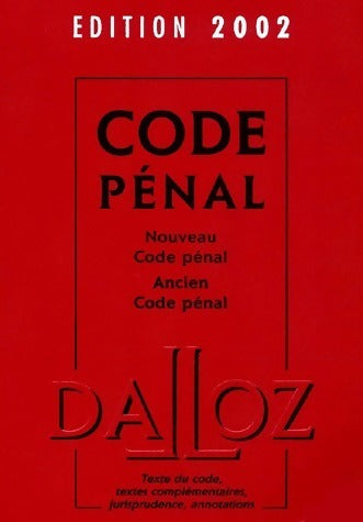 Livrenpoche : Code pénal 2002 - Inconnu - Livre