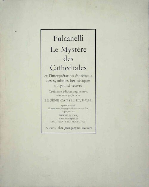 Livrenpoche : Le mystère des cathédrales  - Fullcanelli - Livre
