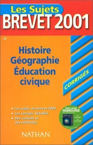 Livrenpoche : Histoire-géographie education civique, sujets corrigés 2001 - Annick Mellina - Livre