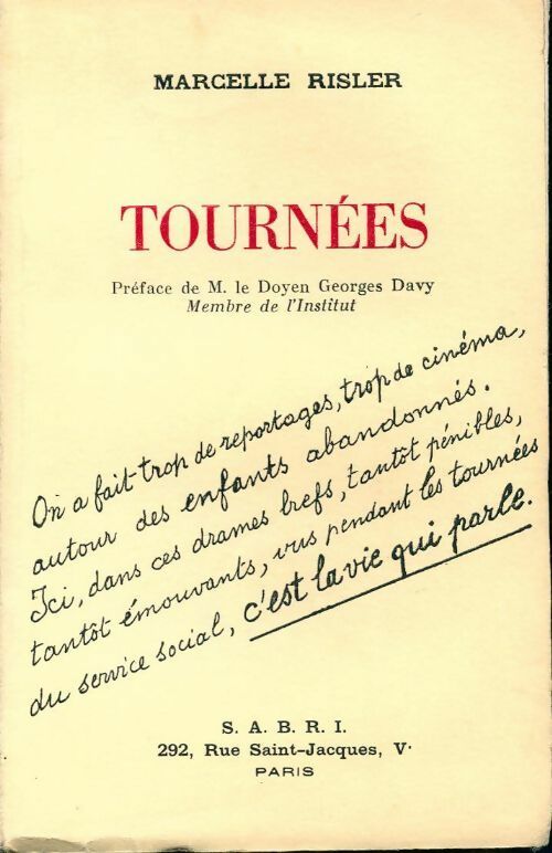Livrenpoche : Tournées - Marcelle Risler - Livre