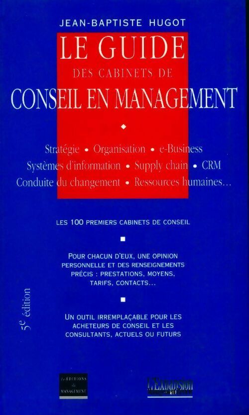 Livrenpoche : Le guide des cabinets de conseil en management - Jean-Baptiste Hugot - Livre