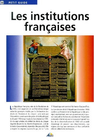 Les institutions françaises - Collectif -  Petit guide - Livre
