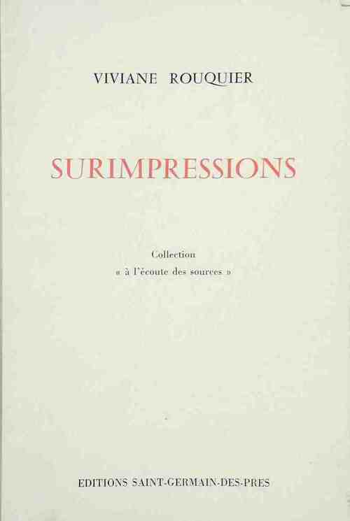 Livrenpoche : Surimpressions - Viviane Rouquier - Livre