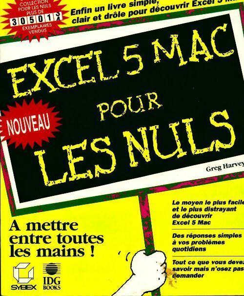 Livrenpoche : Excel 5 mac pour les nuls - Greg Harvey - Livre