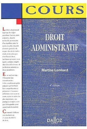 Droit administratif - Martine Lombard -  Dalloz GF - Livre