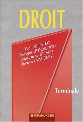 Livrenpoche : Droit Terminale - Collectif - Livre