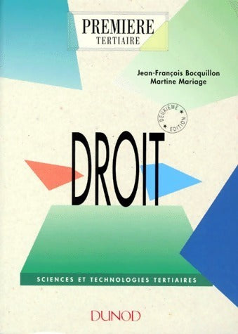 Livrenpoche : Droit Première tertiaire - Jean-François Bocquillon, Martine Mariage - Livre