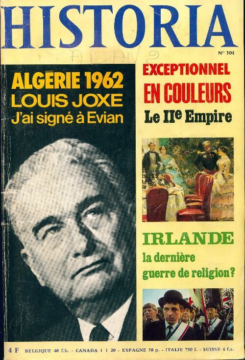Livrenpoche : Historia n°304 : Algérie 1962 / Le IIe Empire / Irlance - Collectif - Livre