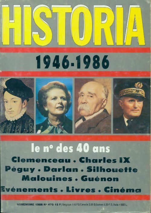 Livrenpoche : Historia n°479 : 1946-1986, le n° des 40 ans - Collectif - Livre