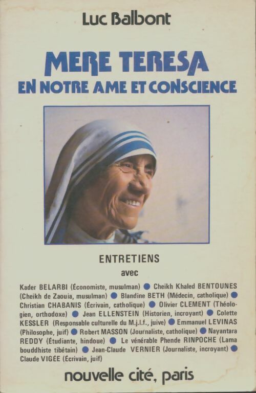 Livrenpoche : Mère Teresa en notre âme et conscience - Luc Balbont - Livre