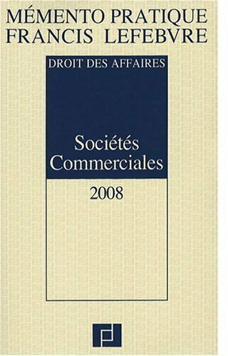Livrenpoche : Sociétés commerciales 2008 - Anne Charvériat - Livre