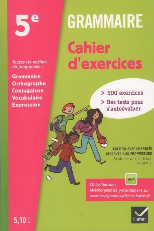 Livrenpoche : Grammaire 5e. Cahier d'exercices - Annie Lomne - Livre